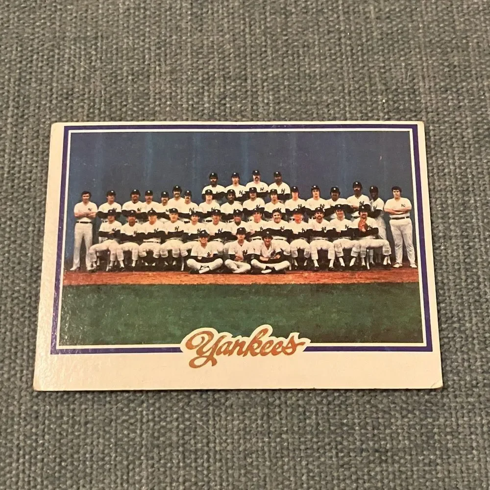 1978 Topps New York Yankees Baseball Card Trading Card